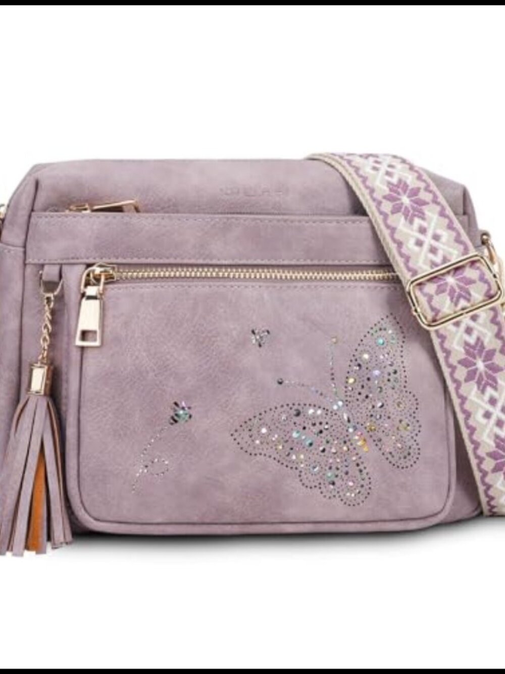 PU Leather Crossbody Bag Quilted Vegan Leather Sling Purse